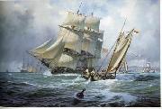 Seascape, boats, ships and warships.101 unknow artist